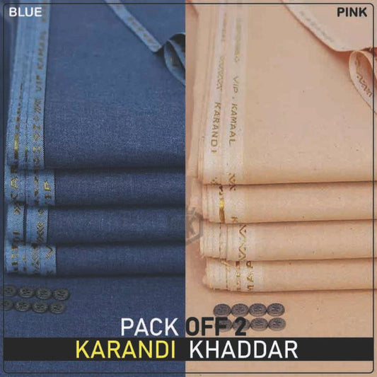 PACK OF 2 Jeans-Blue + Peach Color
